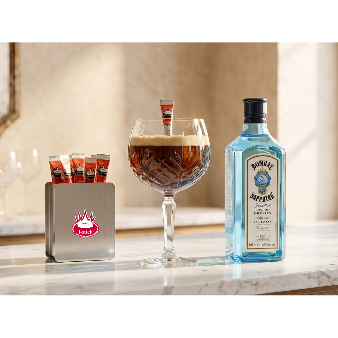 cocktail stick koffie